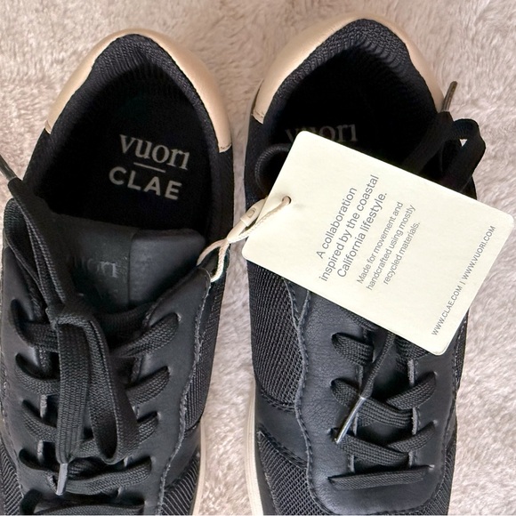 NWT Vuori x CLAE Malone Lite Sneakers Black Gold Unisex Size 7 - Picture 6 of 11
